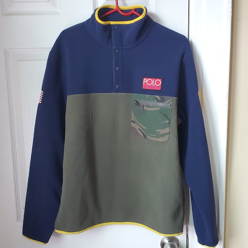 Polo Ralph Lauren Hi Tech Olive Navy Fleece
